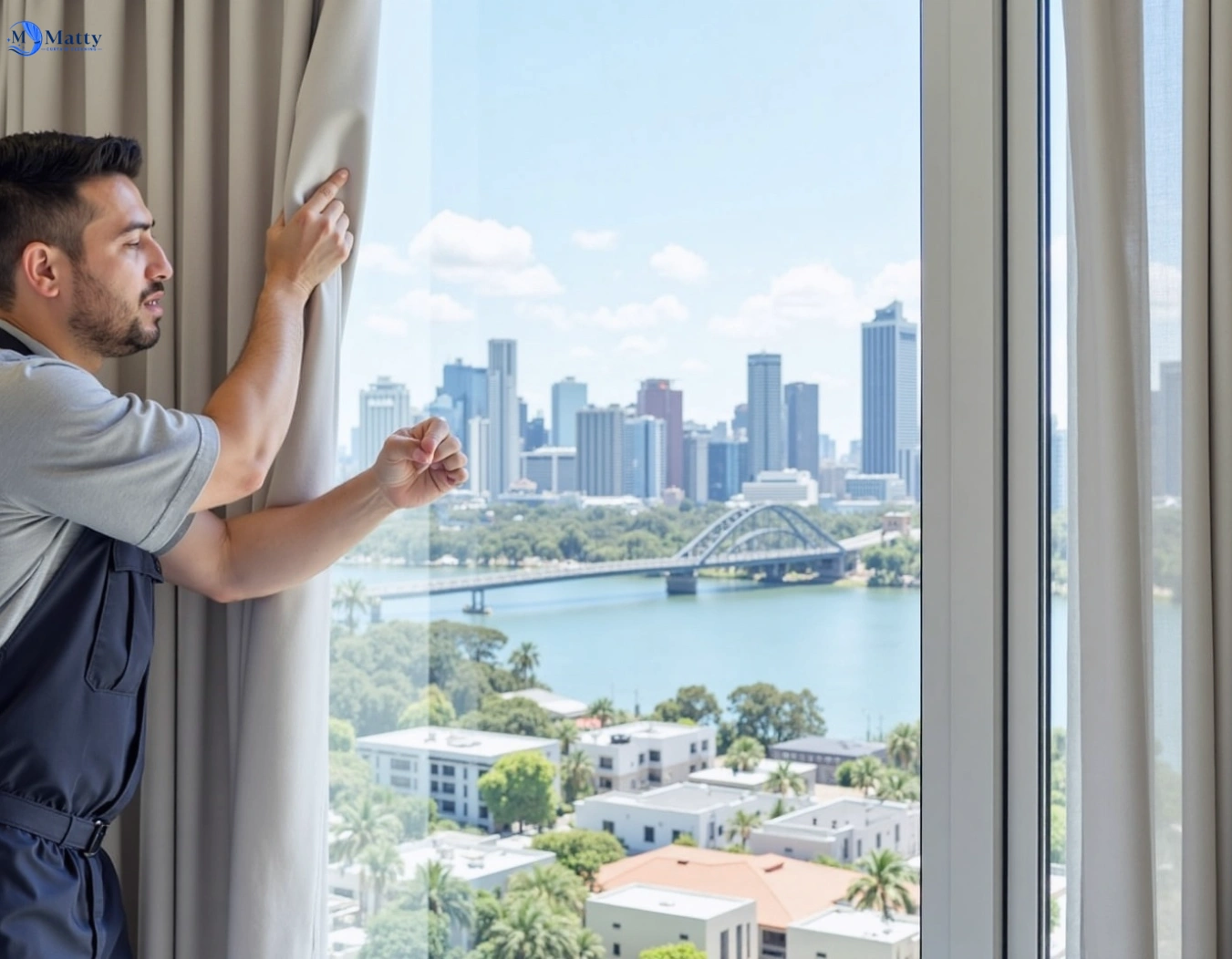 Professional curtain steam cleaning service riverstone-nsw QLD by Matty Curtain Cleaning