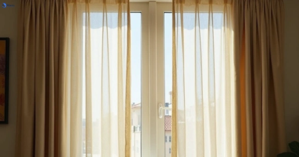 Dusty and dull curtains in riverstone-nsw before steam cleaning